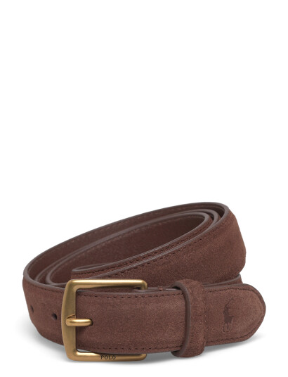 Polo Ralph Lauren Suede Dress Belt   Brown   34