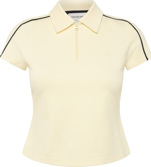 Calvin Klein Jeans Ss Punto Milano Shrunken Polo Yellow L