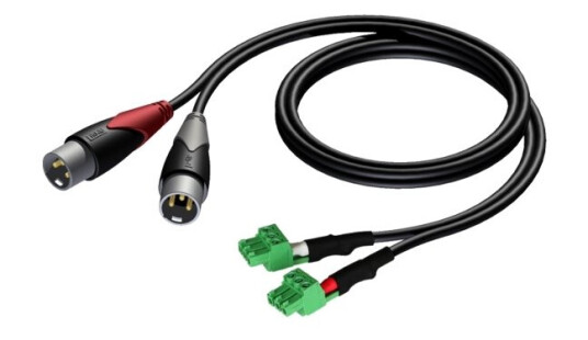 Audac Cla834 2 X Xlr 3 Pin Hankjønn 2 X Terminal 0,5 M Sort Grønn Grå Audac Cla834 2 X Xlr 3 Pin Hankjønn 2 X Terminal 0,5 M Sort Grønn Grå