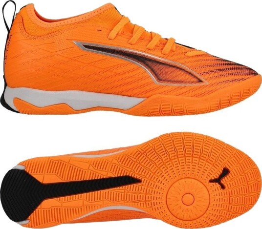PUMA Ultra 6 Match + Mid IT Hot Pursuit Varmebrann/PUMA Svart/rød Barn Innendørs (IC) størrelse 38½