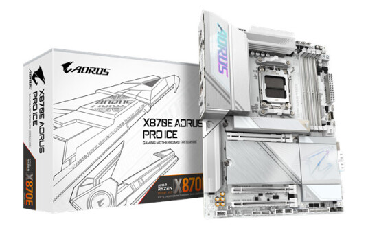 Gigabyte X870E AORUS PRO ICE ATX Hovedkort med DDR5, Wi-Fi 7 og PCIe 5.0 Gigabyte X870E AORUS PRO ICE ATX Hovedkort med DDR5, Wi-Fi 7 og PCIe 5.0