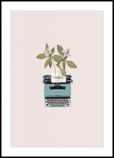 Botanical typewriter Plakat Plakat / 40x50cm