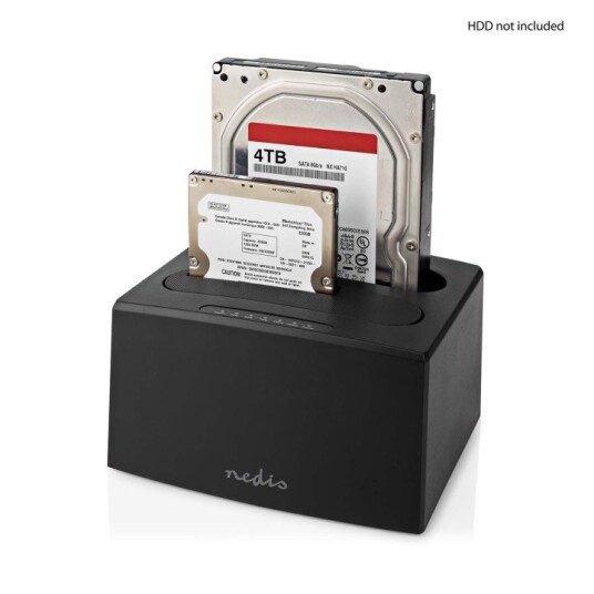 Nedis Hard Disk Docking stasjon | USB 3.2 Gen1 | USB Type-A | 2 Disker | 2.5 / 3.5 " | USB 3.2 Gen1 | Docking | Desktop