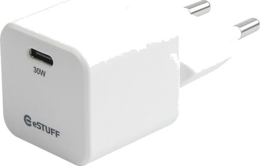 Estuff Infinite 30W USB-C Strømadapter med GaN og Resirkulert Plast - Hvit Estuff Infinite 30W USB-C Strømadapter med GaN og Resirkulert Plast - Hvit