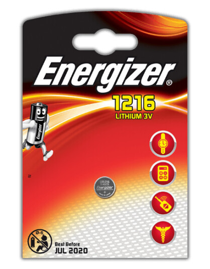 Energizer CR1216 Lithium Knappecellebatteri 3V - Høy Driftssikkerhet