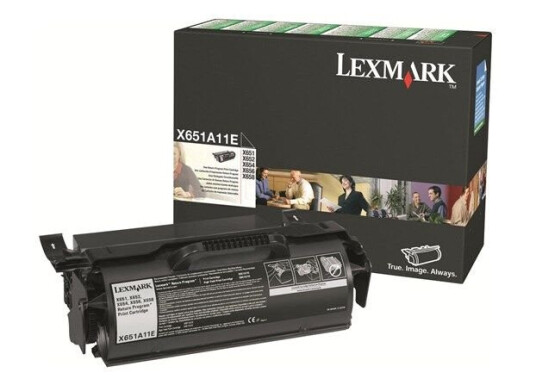 Lexmark X651A11E Toner Black - Laser toner Svart