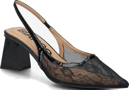 Bianco Biamaralyn Slingback Mesh   BLACK LACE   39