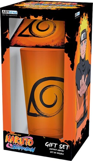 ABYstyle Naruto Shippuden glass med bordbrikke 400 ml ABYstyle Naruto Shippuden glass med bordbrikke 400 ml