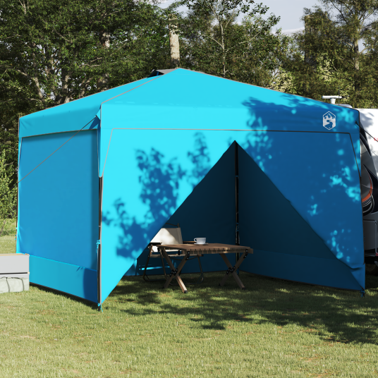 vidaXL Pop-up markise telt Blå 300 x 300 cm stoff