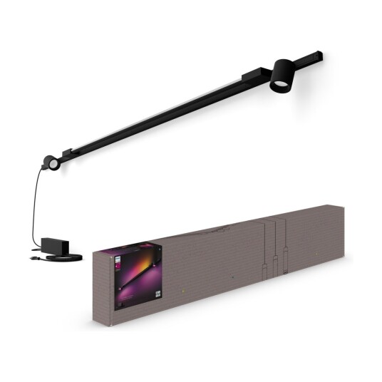 Philips Hue Perifo veggsett med to spotter 1GT (sort)