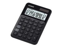 Casio MS-20UC - Skrivebordskalkulator - 12 sifre - solpanel, batteri - svart