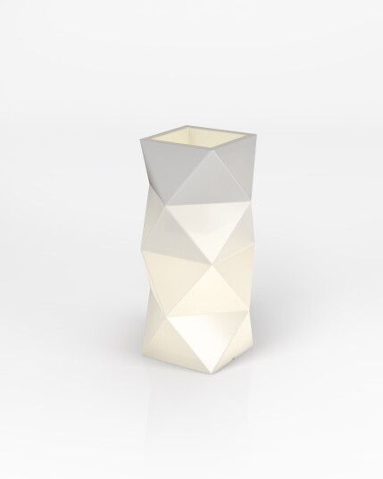 Selgro Design blomsterpotte MONUMO ASTI med belysning Hvit