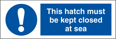 Jo Safety This hatch must be kept Photoluminescent Rigid PR HR 100 x 300 mm IMO 106201PRHR