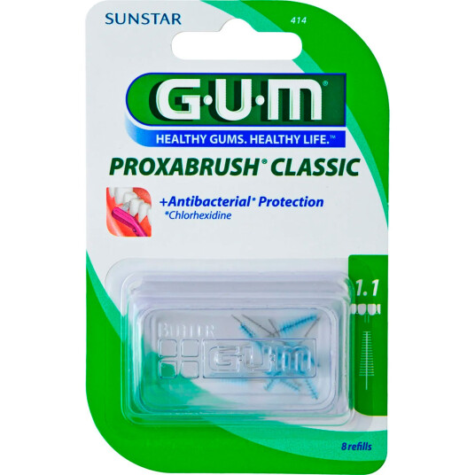 GUM Interdentalbørster 8 pcs. Proxabrush Classic 1,1 mm ISO 3