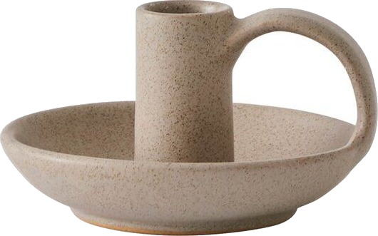 Tell Me More Nimo Lysestake 7 cm Beige Steintøy Håndlaget