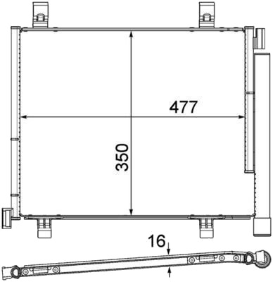 MAHLE AC 747 000P Kondensator, klimaanlegg