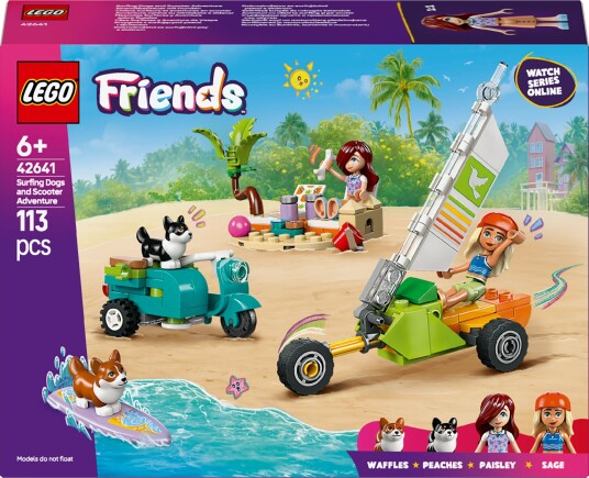 LEGO Friends 42641 Lekesett med surfende hunder og scooter LEGO Friends 42641 Lekesett med surfende hunder og scooter