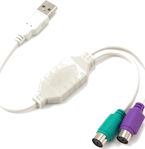 Gembird Uaps12 0,3 M 2X 6-P Mini-Din Usb A Hankjønn Hankjønn Hvit