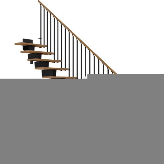 Dolle Dubai Rett Trapp Svart 9005 classic Ii oljet Eik 80 12