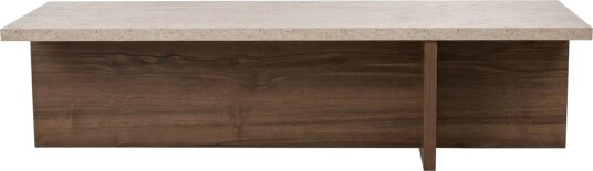 Zephral Sofabord 120x30x45 cm - Travertin, Milano Walnut