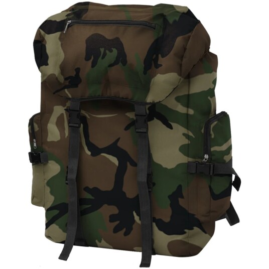 Vidaxl Ryggsekk Militærstil 65 L Kamuflasje Vidaxl Ryggsekk Militærstil 65 L Kamuflasje