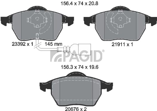 PAGID T1154N Bremseklosser