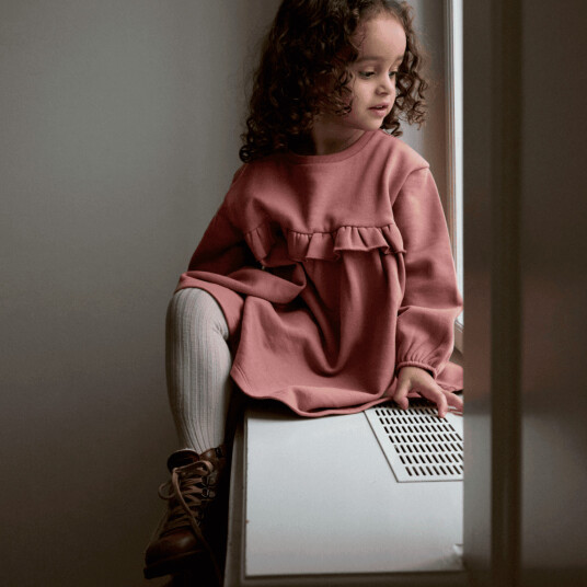 Lil' Atelier Nmfkilano kjole til småbarn Withered Rose (92) 92