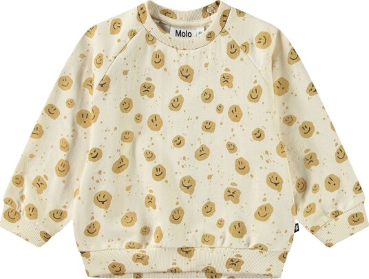Molo Collegegenser Disk Stemning Dots Molo 2 år (92) Collegegenser Beige