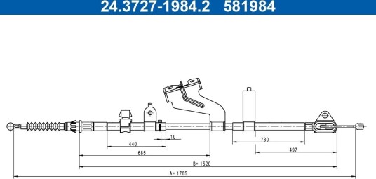 ATE 24.3727 1984.2 Tautrekk håndbremse