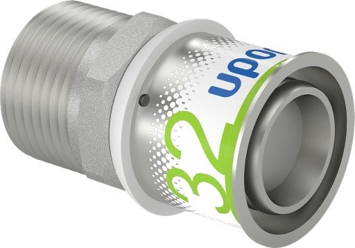 Uponor S-Press 32 mm R1" Male Thread Adapter for Hydraulics