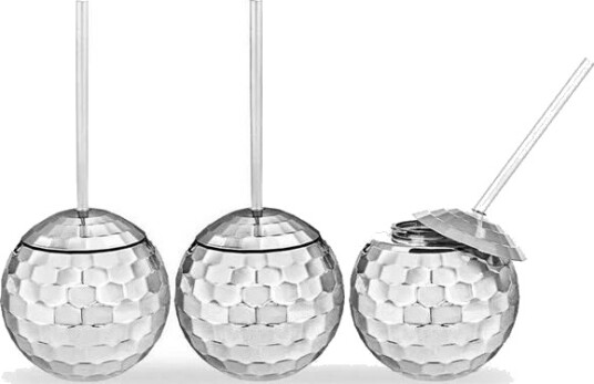 Mikamax Disco Ball Kopper 600ml 3-pakning Sølv