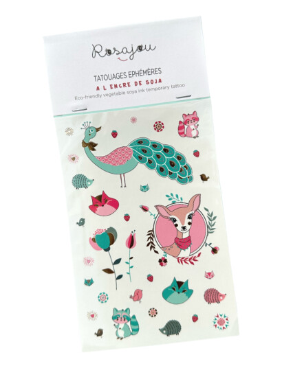 Rosajou Midlertidige Tatoveringer Vegetabilsk Soya Blekk Multi Patterned One Size