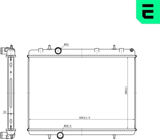 ERA 673402 Radiator motorkjøling ERA 673402 Radiator motorkjøling