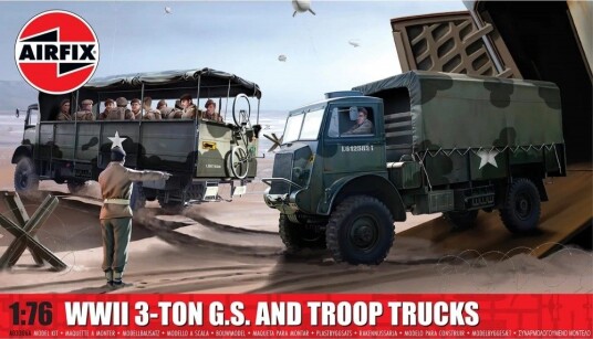 Airfix 1/76 WWII WWII 3-ton 4x4 G.S. and Troop Trucks