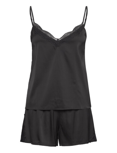 Rosemunde Rhjasmine Silk Blend Woven Nightset - Black - 44