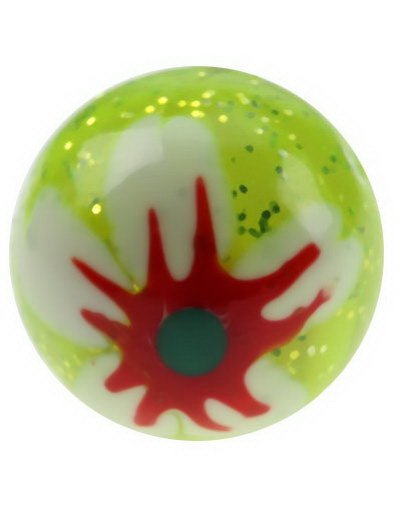 Utgått Flower Gul Akrylkule 6 mm kule til 16 mm stang