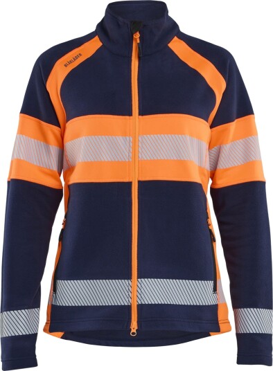 Blåkläder Fleecejakke 4718-1010 Varselklasse 1, Mikrofleece, Dame Marineblå/Oransje