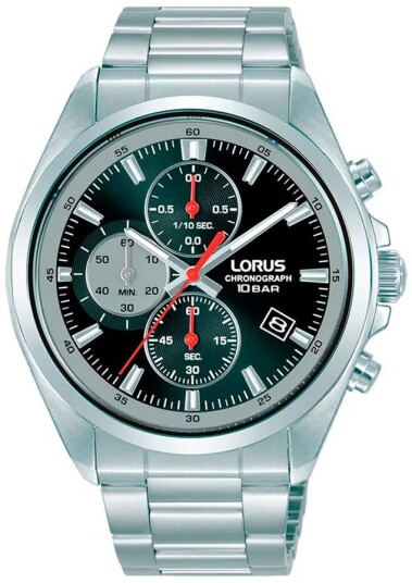 Lorus Herreklokke RM381JX9 Sports Sort/Stål Ø43 mm Lorus Herreklokke RM381JX9 Sports Sort/Stål Ø43 mm