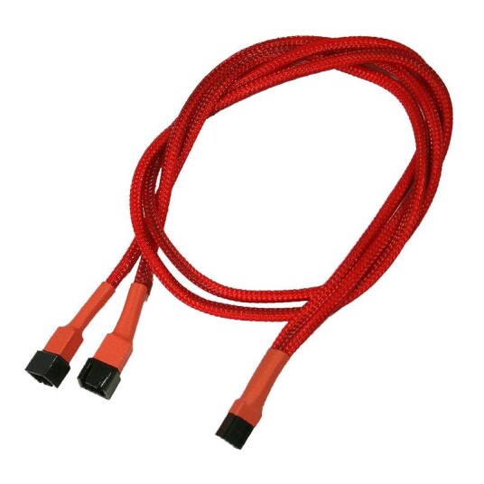 NANOXIA Kabel Nanoxia 3-Pin Y-Kabel, 60 cm, rot