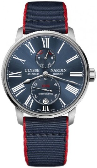 Ulysse Nardin Herreklokke 1183 310 3A 0A Marine Torpilleur Blå/Lær