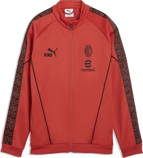 Milan Jakke King Anthem Red Fire/PUMA Svart Barn størrelse 140 cm