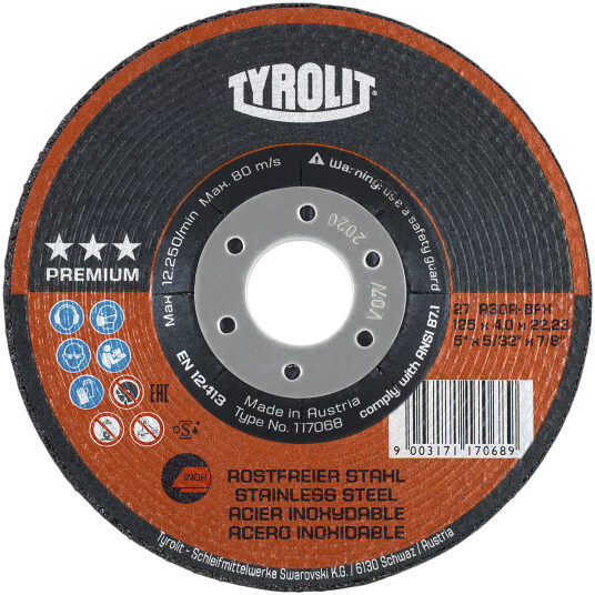 Skrubbskive Premium 27E ø115Ã4 A30R-BFX