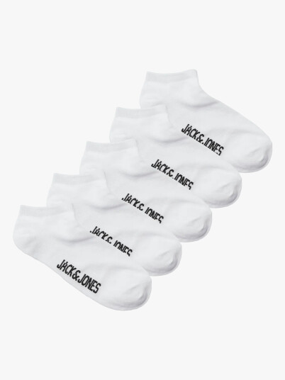 Jack and Jones Junior Dongo Socks 5 Pack Junior Hvit 38/43 Jack and Jones Junior Dongo Socks 5 Pack Junior Hvit 38/43