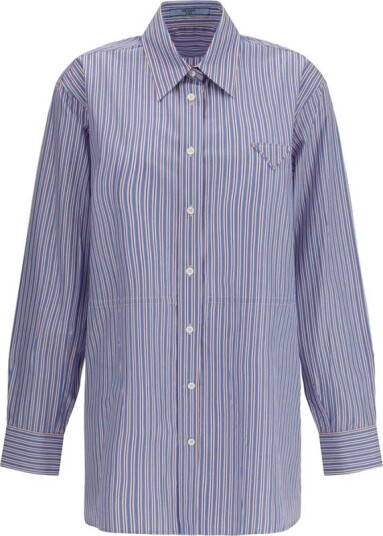 Prada, Dame, Bluser & Skjorter, Flerfarget, L,