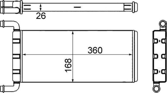MAHLE AH 241 000S Varmeapparat register