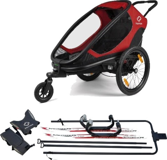 Hamax Multisportsvogn Outback One 1 Sete inkl. Skikit Red/Black Hamax Multisportsvogn Outback One 1 Sete inkl. Skikit Red/Black