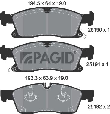 PAGID T2053N Bremseklosser