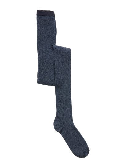 mp Denmark Wool Rib Tights Blue 140 mp Denmark Wool Rib Tights Blue 140