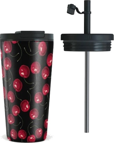 Burga Termokopp med lokk og suger??r   500 ml   Cherrybomb
