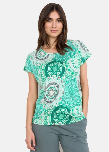 Soya Concept Sc-Felicity Aop 417 Green Combi S T-Shirts